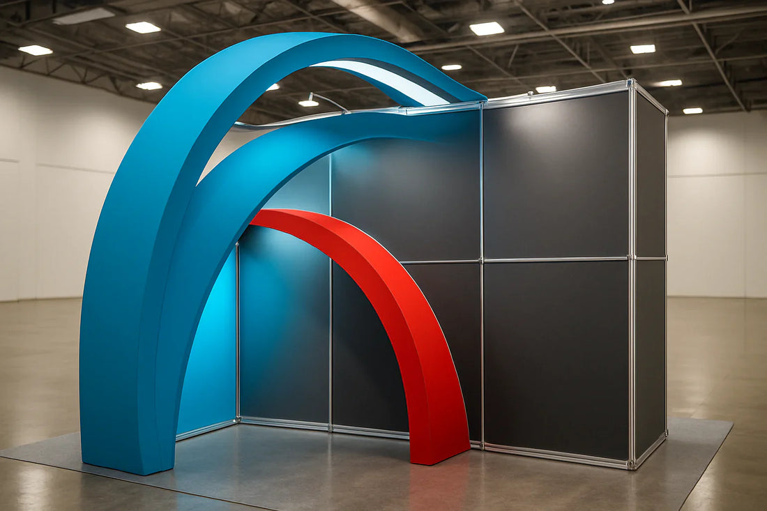 curved fabric wall pop up displays