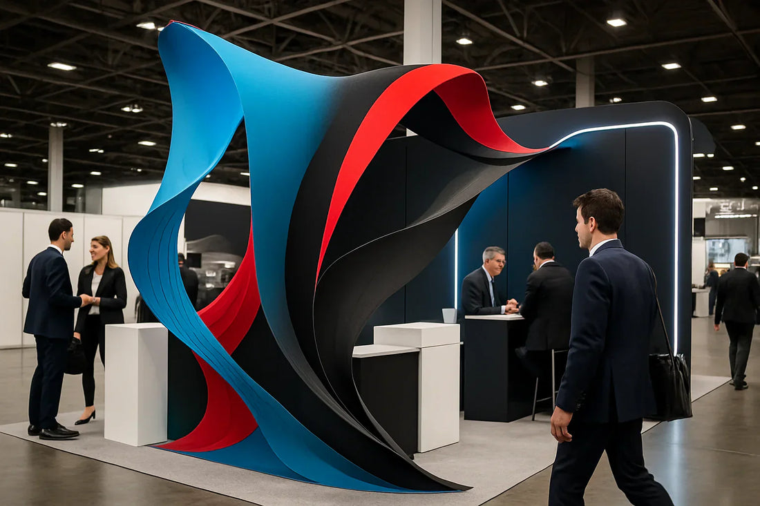 curved fabric counters for events