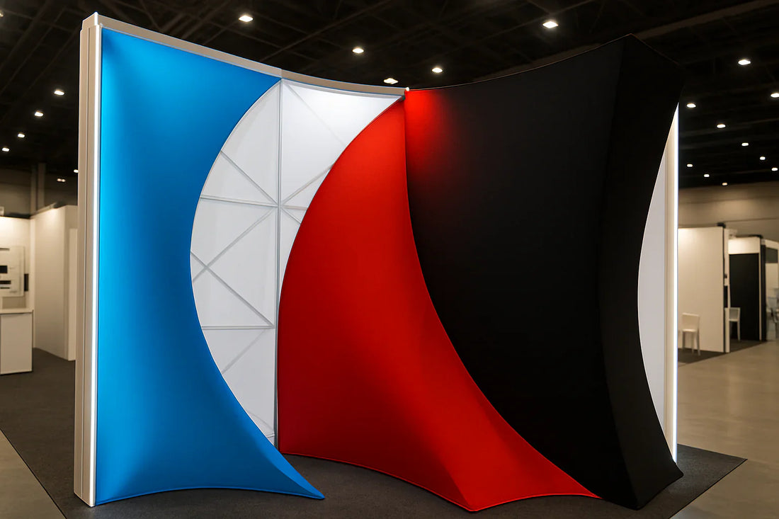 medium sized pop up fabric displays