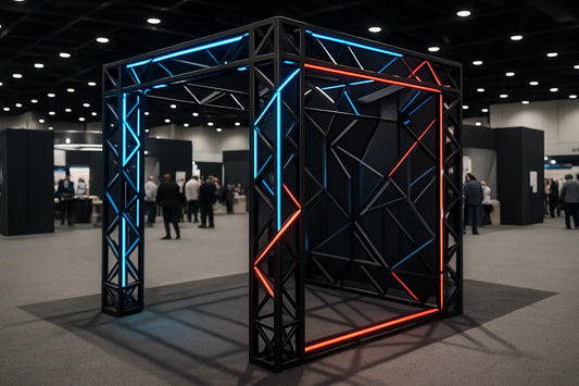 modern truss trade show booth ideas
