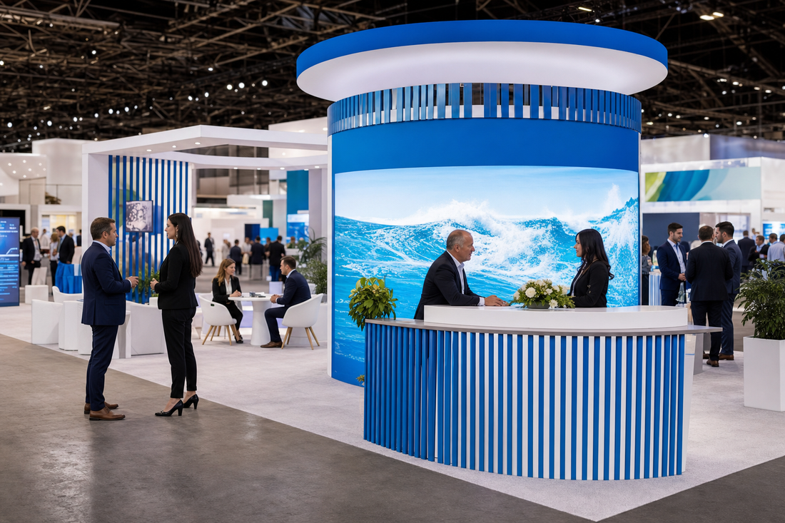best 25ft+ trade show display for tech product launches