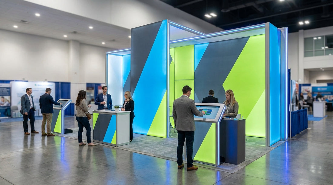 Curved Tension Fabric Portable Counter - Double options