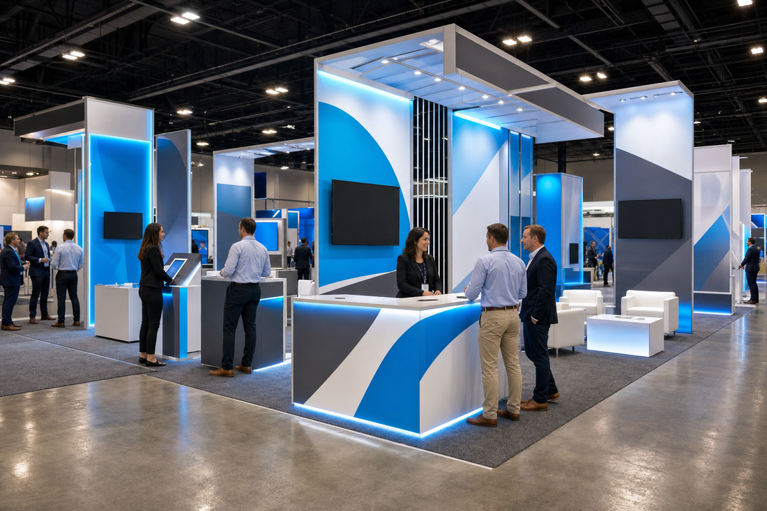 Double deck vs single level booths for brand visibility.