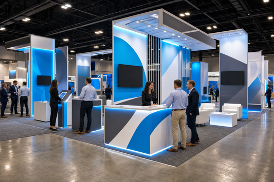 Double deck vs single level booths for brand visibility.
