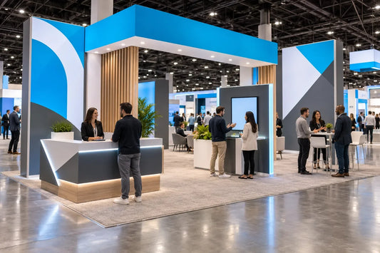 Portable exhibit walls vs freestanding banners.
