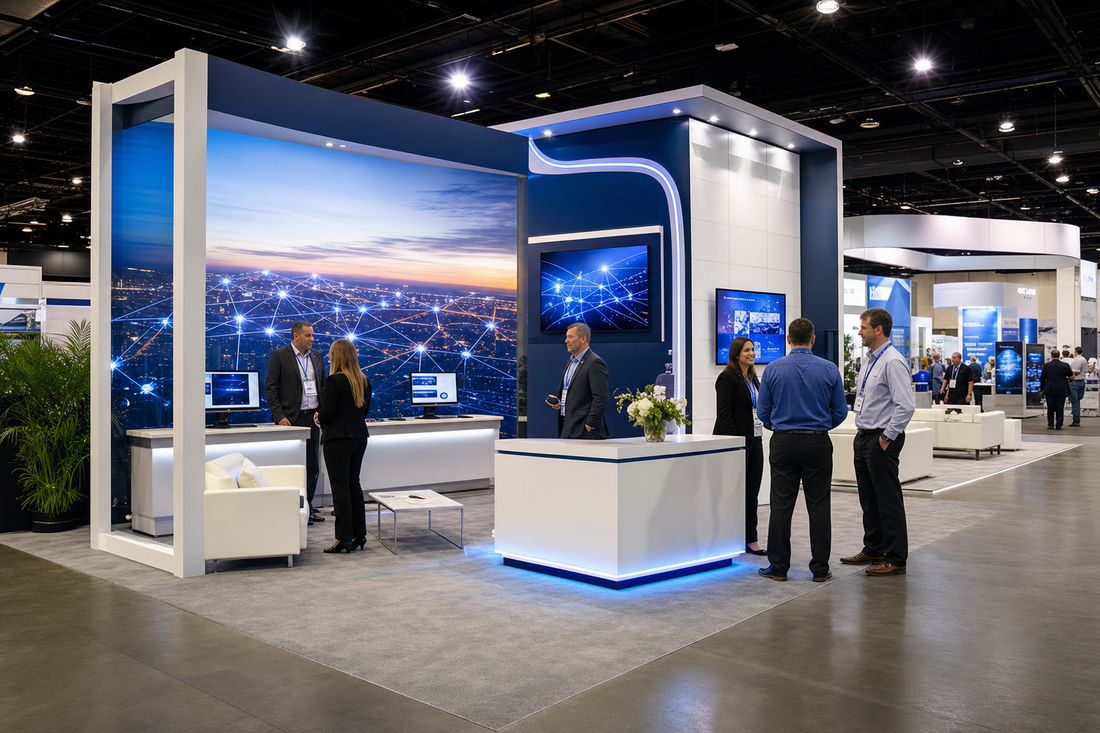 single sided vs double sided 10ft curved wall fabric pop up displays