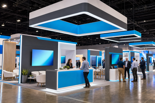 Top providers of sleek squared-off double deck booths.