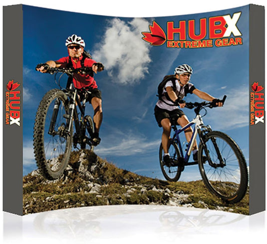 10ft Curved Wall Fabric Pop Up Display