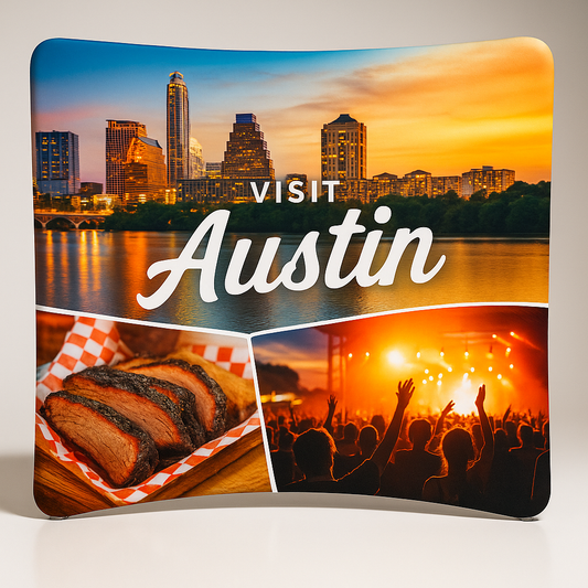 8ft Curved Tension Fabric Display