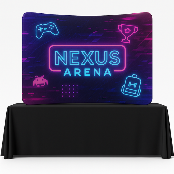 6ft Curved Tabletop Tension Fabric Display