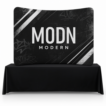 8ft Curved Tabletop Tension Fabric Display