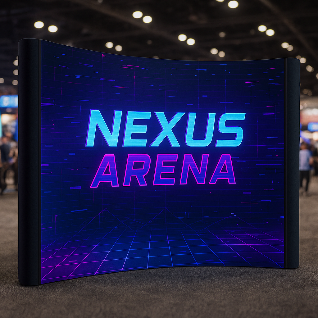10ft Curved Wall Fabric Pop Up Display