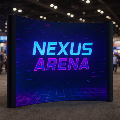 10ft Curved Wall Fabric Pop Up Display