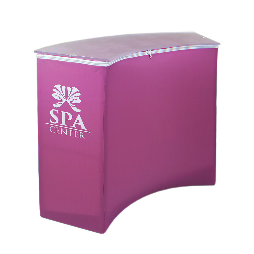 Curved Tension Fabric Portable Counter - Single