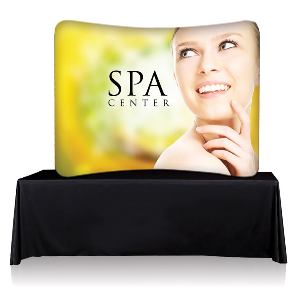 8ft Curved Tabletop Tension Fabric Display
