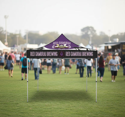 Outdoor pop up canopy tent at an outdoor event
