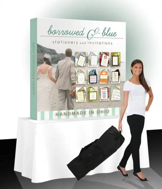 Straight Table Top Fabric Pop Up Display