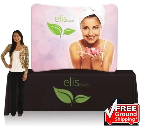 6ft Curved Tabletop Tension Fabric Display