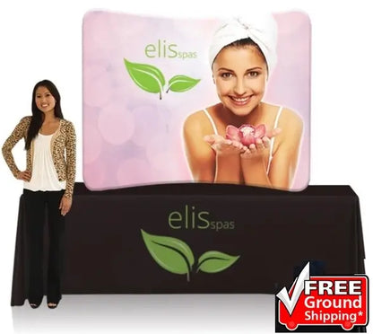 6ft Curved Tabletop Tension Fabric Display