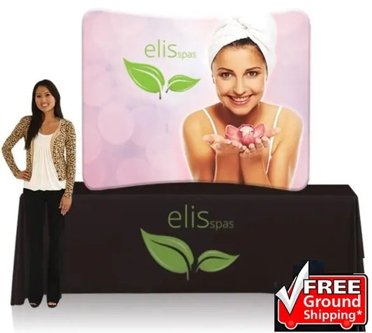 6ft Curved Tabletop Tension Fabric Display