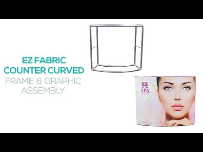 Curved Tension Fabric Portable Counter - Single