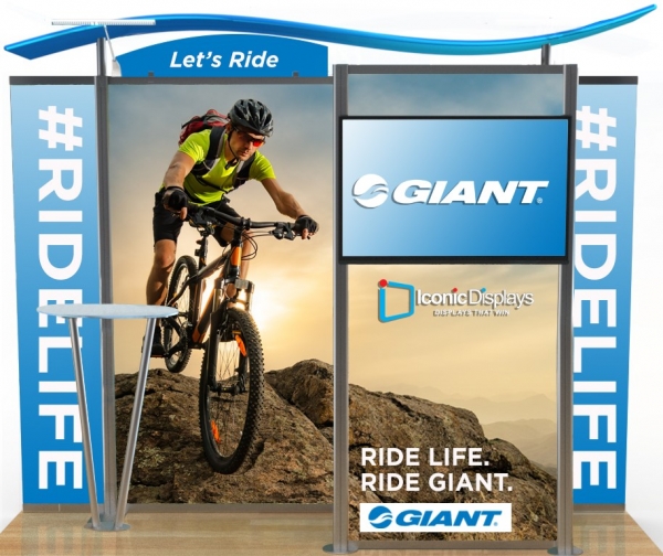 10' Iconic Xtreme 2 Modular Display - Wave Canopy - Package E